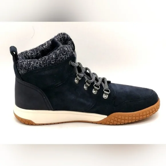 NIB Sporto Womens Sneaker Abby Navy Suede High Top Lace Up Round Toe Size 9WW - Picture 2 of 8